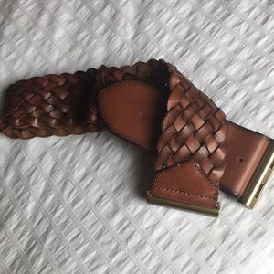 Madewell genuine leather weave belt
